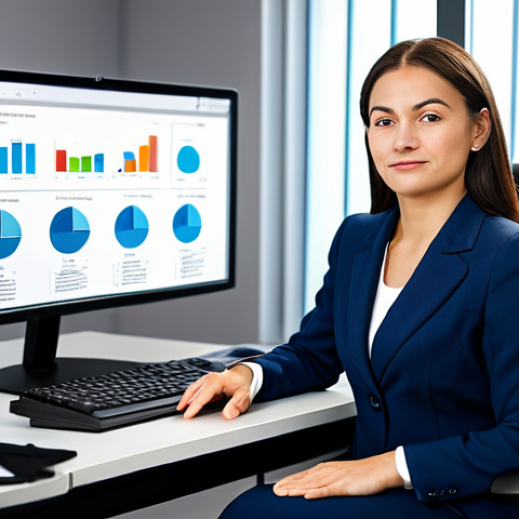 Businesswoman in a Modern Office**
"A professional businesswoman in a modest business suit, sitting at a desk in a modern office with ergonomic design, fully clothed, appropriate attire, safe for work, perfect anatomy, natural proportions, professional photography, high quality, warm lighting, focused on user-centered design principles and data analysis on her computer screen, showcasing metrics like conversion rate and customer satisfaction (CSAT), emphasizing a design that's accessible and inclusive for all users, appropriate content, professional, family-friendly."
**