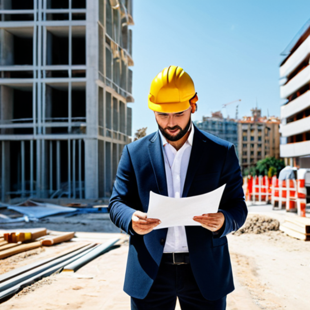 맥락 인식 UX와 접근성의 중요성 - **
A professional architect, fully clothed in appropriate work attire (e.g., stylish blazer, trouse...